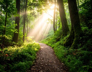 Sunlit forest path (1)