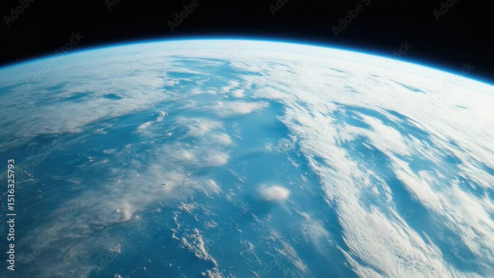 Poster a view of the earth from a space station, perfect for sci-fi and futuristic concepts