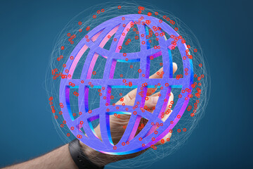 Abstract image depicting global network, connectivity, and digital world.