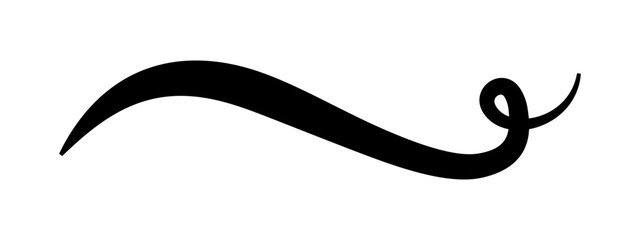 Baseball swoosh tail, swoosh wave for text vector element