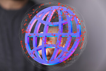 Abstract image of a global network.  Perfect for technology, communication, and internet concepts.