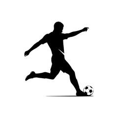 Obraz premium football player silhouette vector