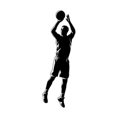 Basketball player silhouette vector