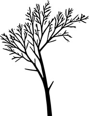 silhouette of a tree