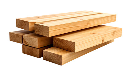 Wooden Beams: A close-up shot of freshly cut wooden beams stacked on top of each other, each showcasing the intricate textures and natural patterns of the wood.