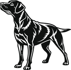 great dane dog silhouette vector icon