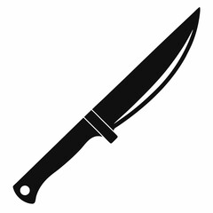 Knife black icon on white background.