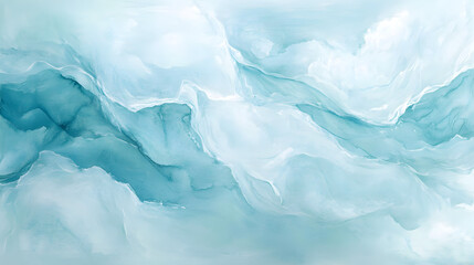 Obraz premium Abstract artistic blue fluid ink painting with flowing forms and subtle textures for backgrounds