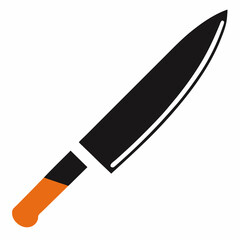Knife vector icon on white background.