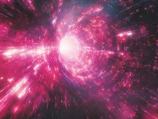 Hyperspace Trajectory: A Vivid Journey Through a Cosmos of Light and Color