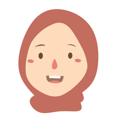 Muslim Woman Vector Cartoon