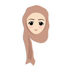 Muslim Woman Vector Cartoon