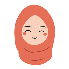 Muslim Woman Vector Cartoon