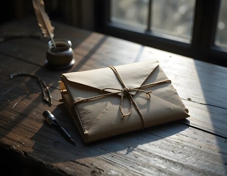The Unsent Letter: AI Poetic Symbolism Still Life