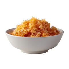 Delicious and fluffy rice served in a white bowl, ideal for a variety of meals, showcasing rich colors and appetizing texture.