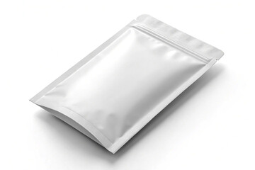 Blank white stand up pouch packaging mockup isolated on white background