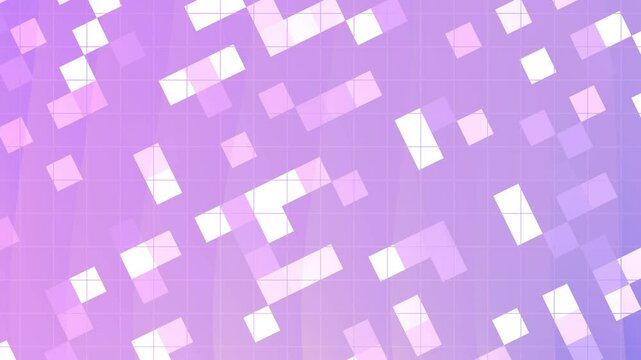 Mosa&iuml;que abstraite de carr&eacute;s lumineux violets et blancs
