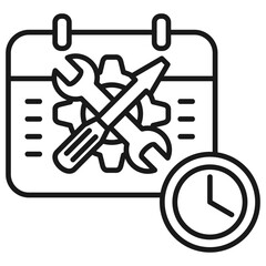 Schedule Outline Icon