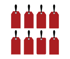 Price tag with red ribbon