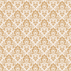 Elegant Damask Seamless Pattern. Vector design for Wallpaper, Fabric, Branding, Packaging, Invitations, Wedding, Home Decor Design