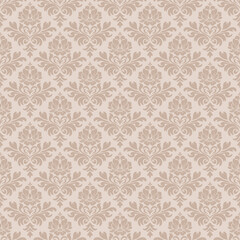 Elegant Damask Seamless Pattern. Vector design for Wallpaper, Fabric, Branding, Packaging, Invitations, Wedding, Home Decor Design