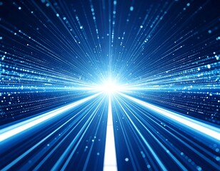 Fototapeta premium Abstract digital tunnel