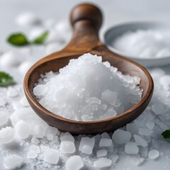 High quality salt with wooden scoop