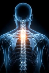 Human Spine Anatomy Illustration