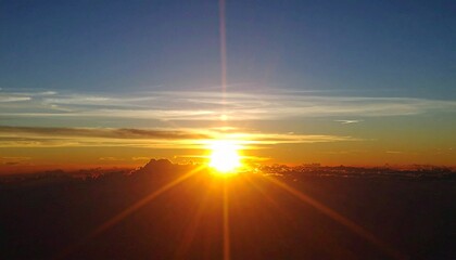 sunset in the city
