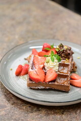 Perfect for breakfast or dessert, styled simply and appetizingly.