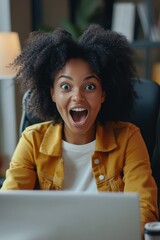 Smiling woman at work