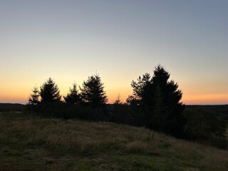 sunset in the mountains