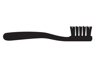 Toothbrush logo silhouette vector, Toothbrush logo icon, toothbrush silhouette vector illustration, simple black toothbrush silhouette logo vector on a white background.