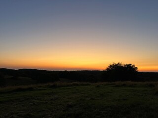 sunset in the countryside
