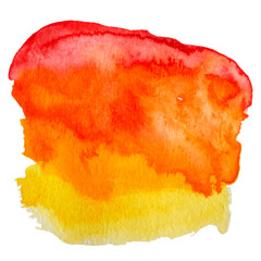 Pink and Yellow Hand Drawn Watercolor Drops Free Form Banner