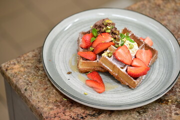 Perfect for breakfast or dessert, styled simply and appetizingly.