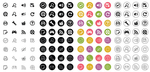 set of web icons and symbols 