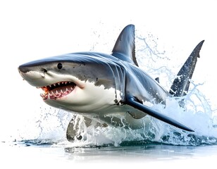 Fototapeta premium Powerful shark leaping