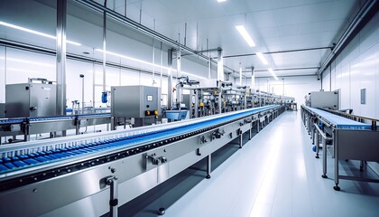 Obraz premium Manufacturing plant conveyor belt.