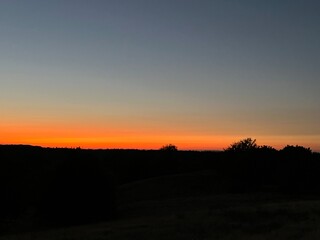 sunset in the mountains