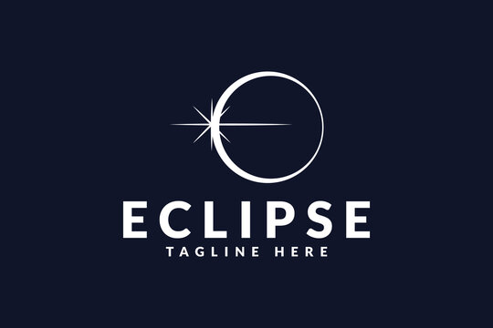 eclipse logo vector illustration, circle sunshine logo template