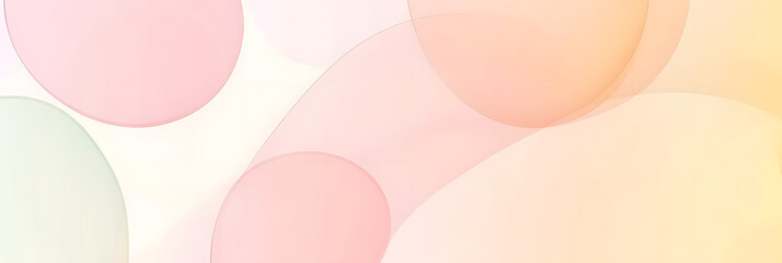 Light Green, Light Orange, and Light Pink Oval or Round Art Backgrounds