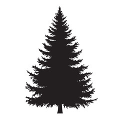 Winter Tree Silhouette for Xmas Designs