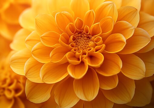 Close-up of a vibrant orange dahlia