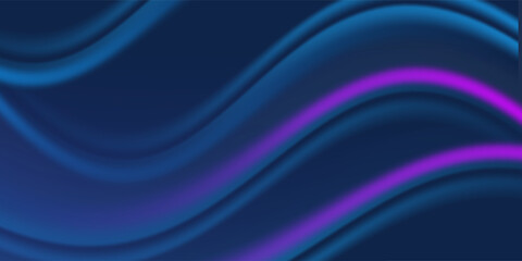 Abstract neon wave background with smooth flowing lines in shades of blue, purple, and pink on a dark backdrop. Modern, futuristic, and elegant design ideal for technology, digital. eps 10
