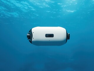 Fototapeta premium EarthTech s marine robotics lab with AIdriven oceancleaning systems for global sustainability