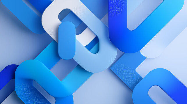 Abstract blue geometric flowchart symbolizing modern corporate efficiency and structured innovation