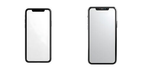 Smartphone with Blank Screen PNG – Modern Mobile Device Isolated on Transparent Background for Mockups