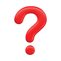 Naklejka premium 3d red question mark icon isolated on white background vector illustration.