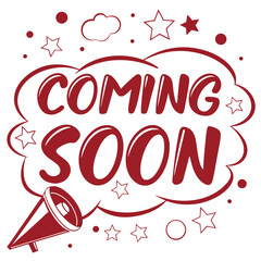 Coming Soon Text Style in Text Effect Comic Background. Vector Art Illustration.
